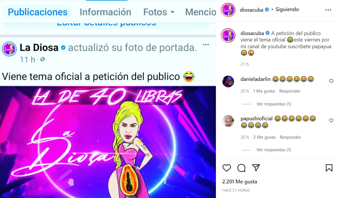 "La papaya de 40 libras", lo nuevo de La Diosa ADN Cuba